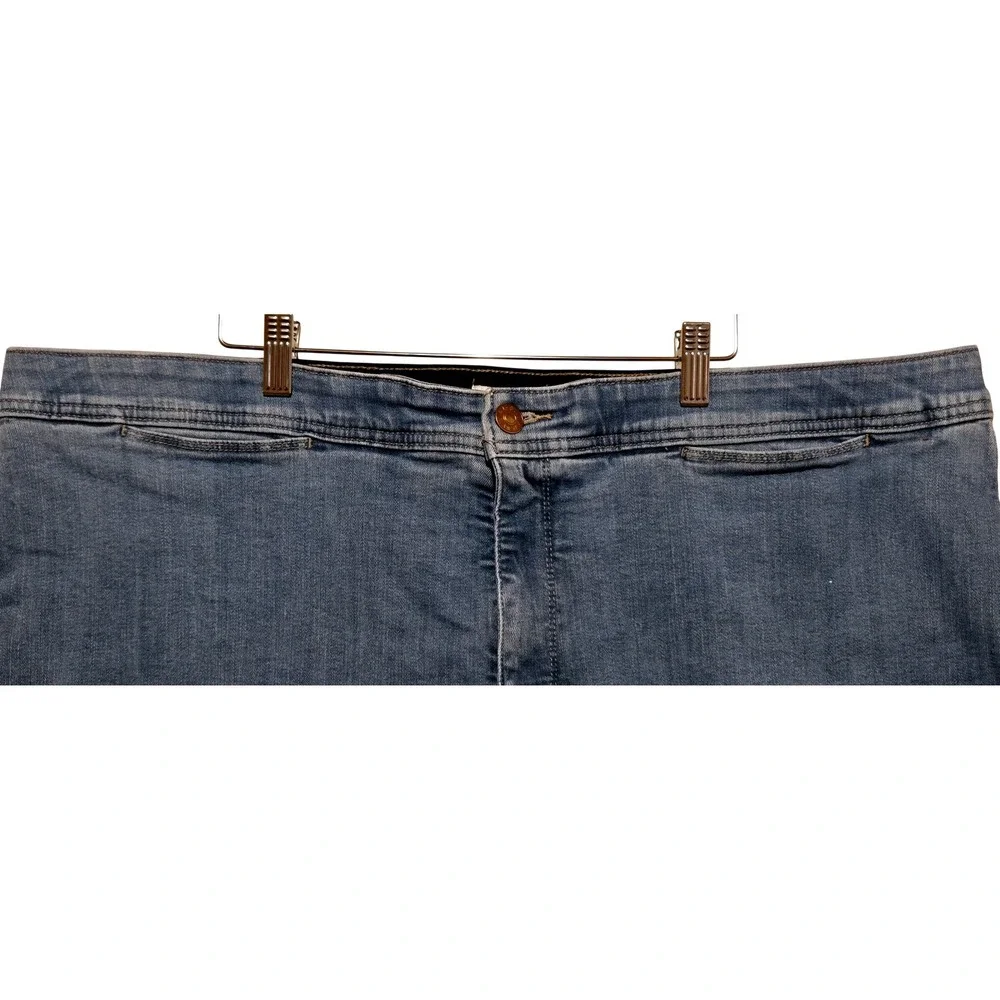 Ava & Viv High Rise Wide Leg Cropped Jeans Medium Wash Plus Size 24 - Picture 2 of 7